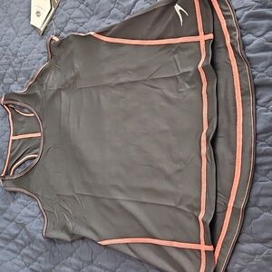 Endeavor Athletic, NWT, Racerback Tank Top, Black w/Pink Stripe